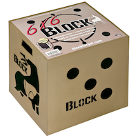 FeraDyne BLOCK 6x6 Archery Shooting Target Block, 18 x 16 x 18-in (45.7 x 40.5 45.7 cm) Front_Three_Fourths_Angled_Right