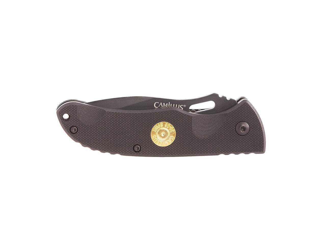 Camillus Angler and Hunter Fowl/Fish Fixed Blade Knife w/ Sheath, 7.75-in