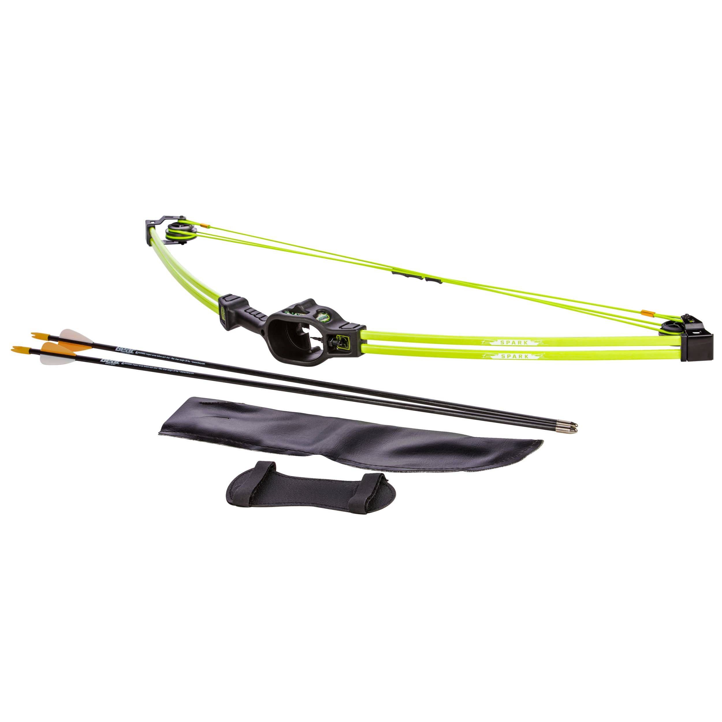Bear Archery Spark Youth Bow Package, 5-10 lbs Draw, Ages 5+