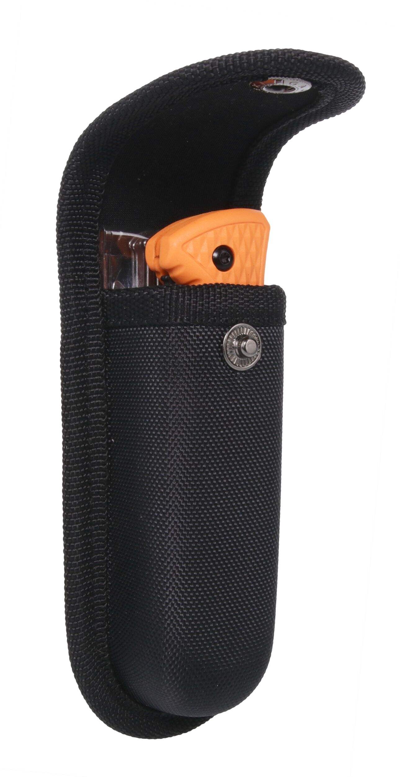 Muddy Replace-A-Blade Utility Knife with 5 Spare Interchangeable Blades, 3.5-in Front_Three_Fourths_Angled_Left