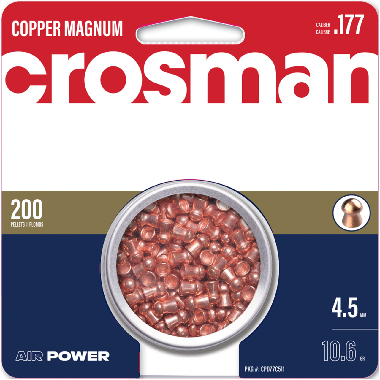 Crosman® .177 Caliber Copper Air Gun Pellets, 200-pk