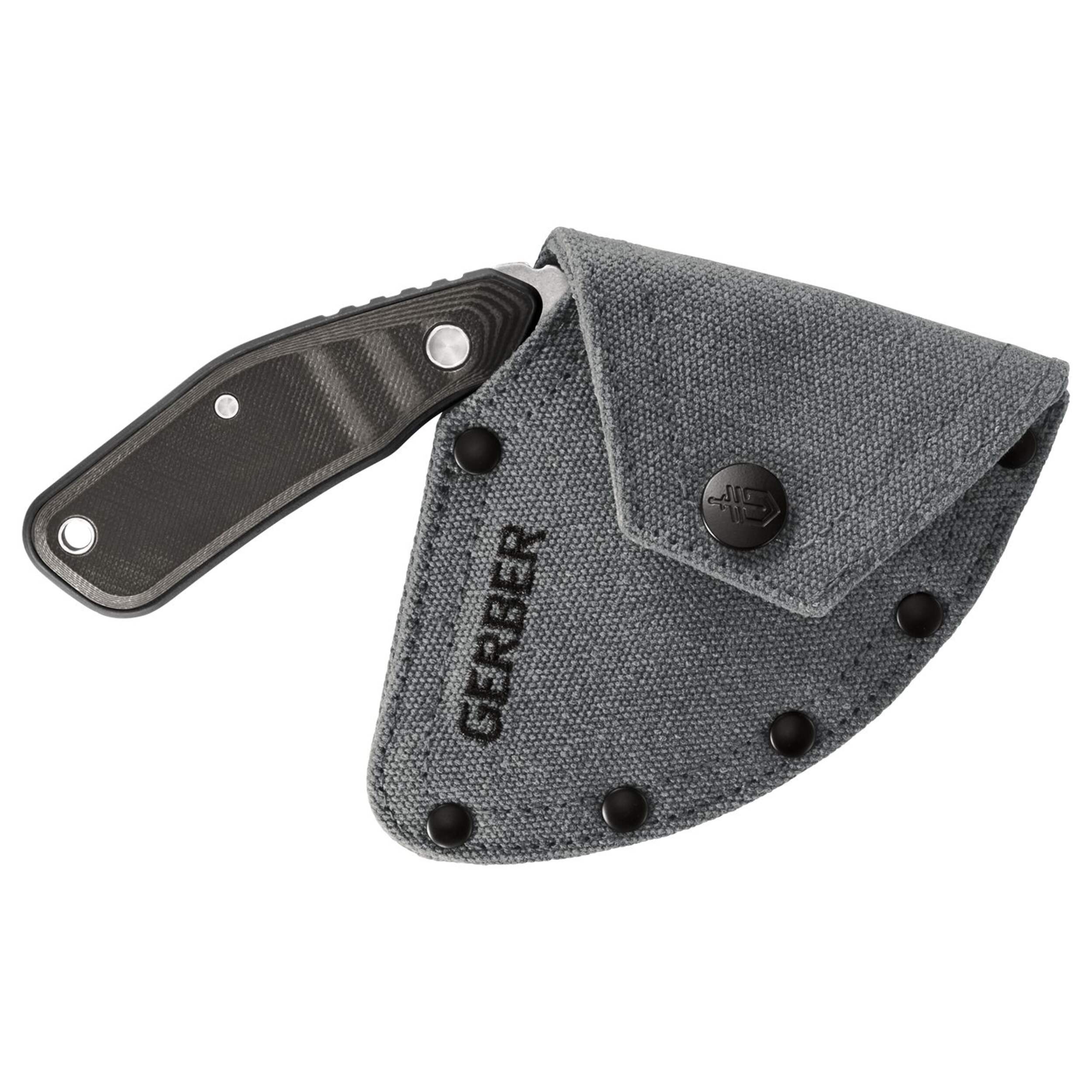 Gerber Downwind ULU Fixed Blade Knife with Sheath, Black Side_Right