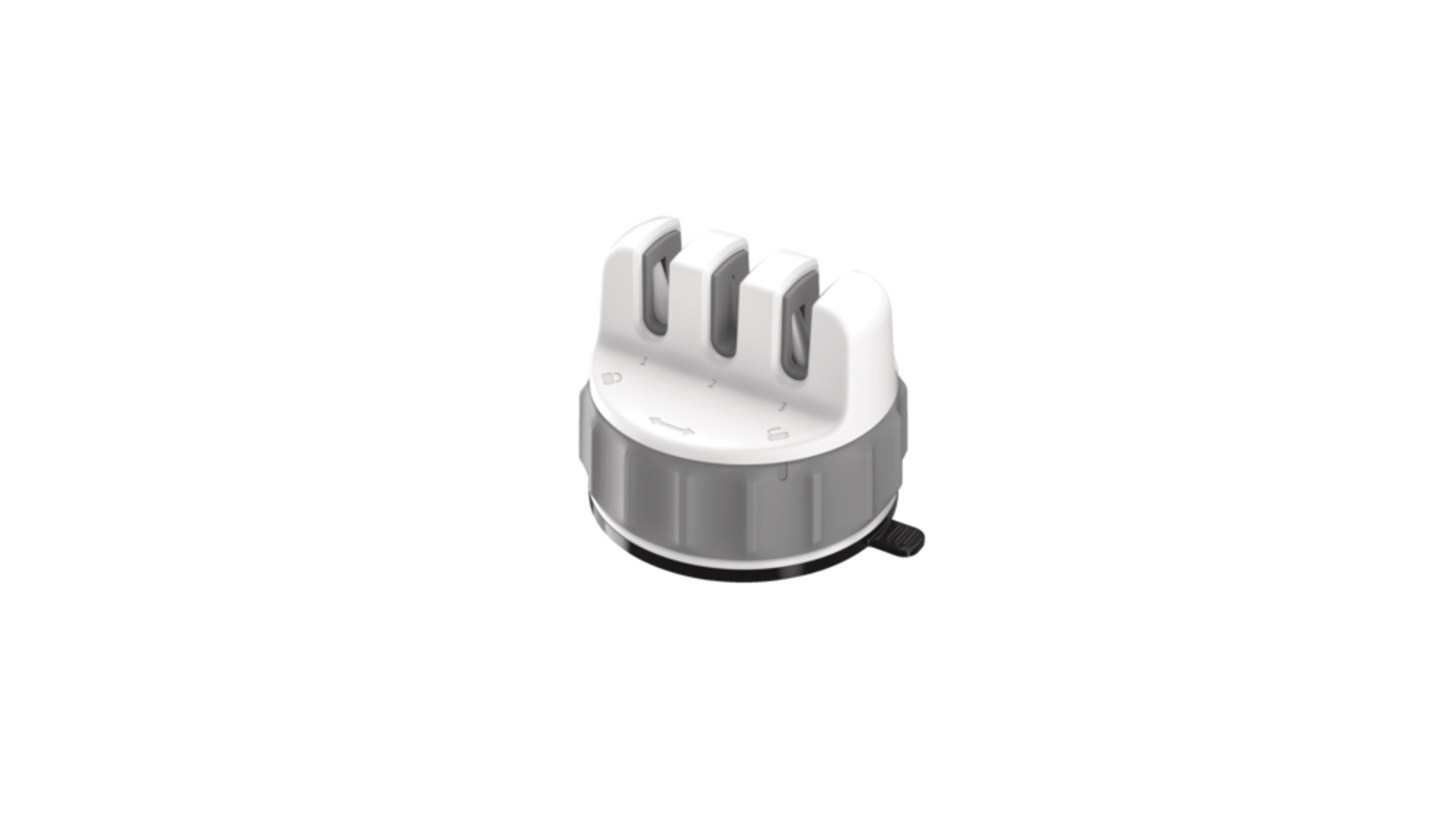 Huntshield Innovative Knife Sharpener with Suction Base Front_Three_Fourths_Angled_Left