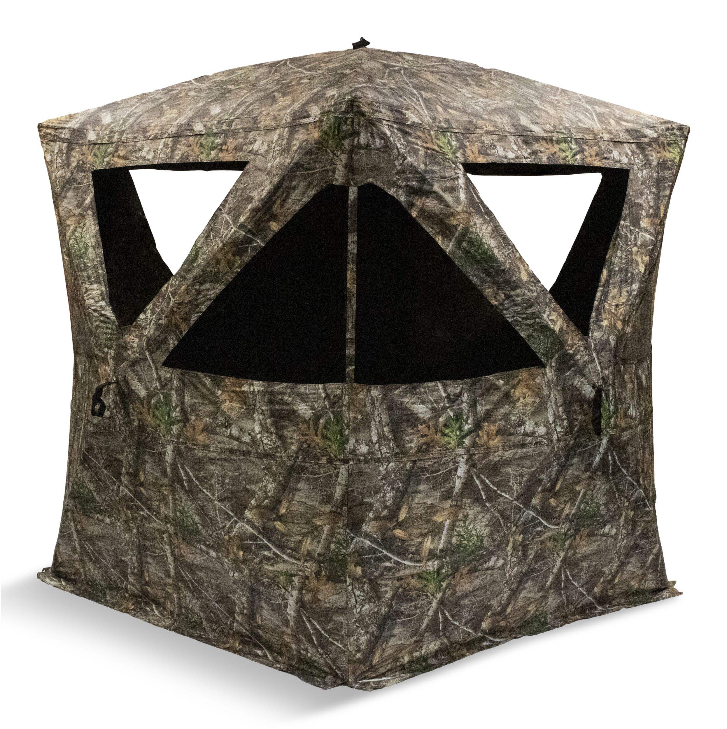 Rhino 500 5-Sided See Through Portable 3 Person Hunting Blind/Tent, RealTree Edge Camo, 90 x 90-in Front_Flat