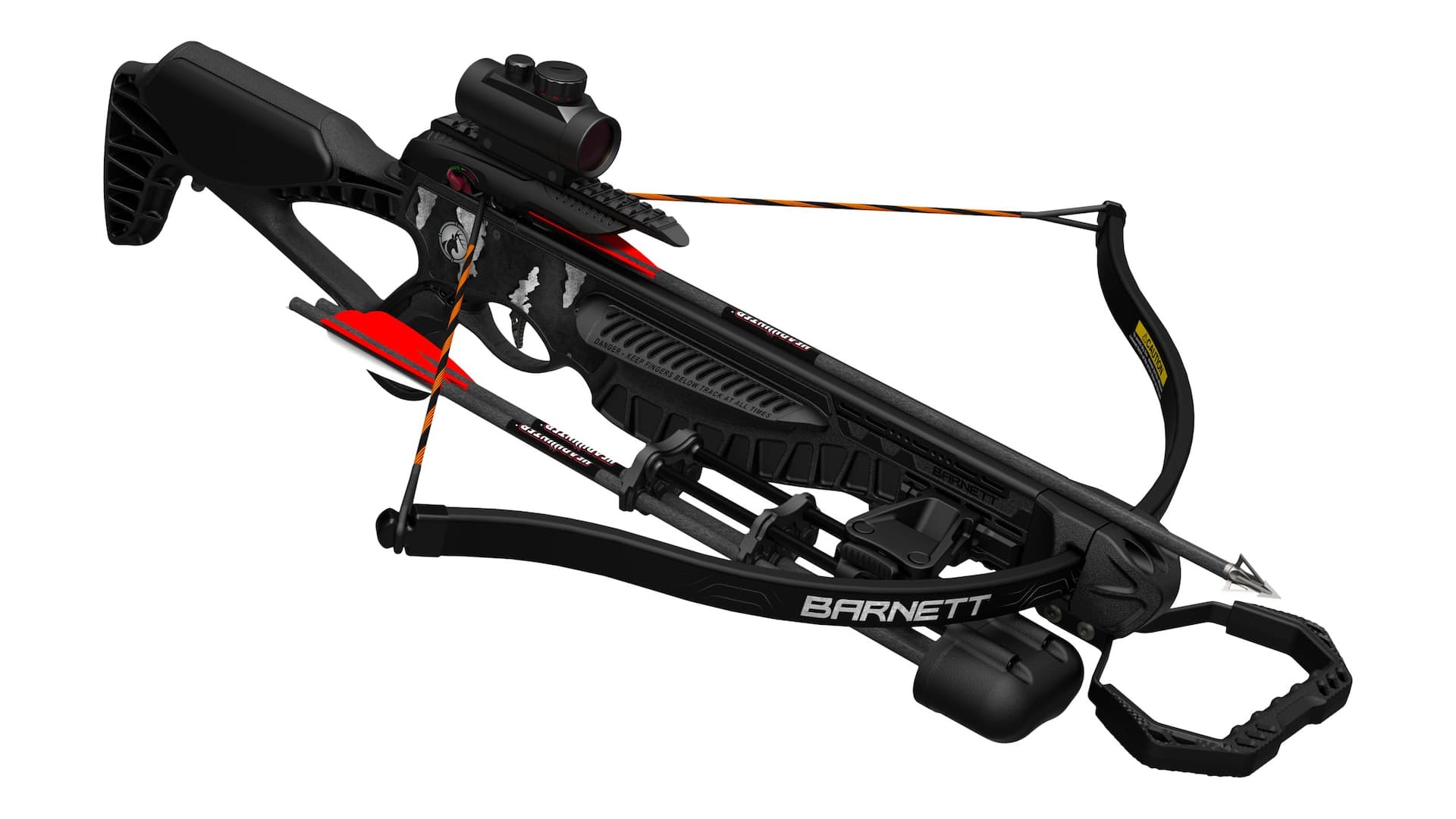 Barnett Blackcat Recurve Crossbow Hunting Package with Red Dot Sight, 260  FPS, 165-lb Draw, Black