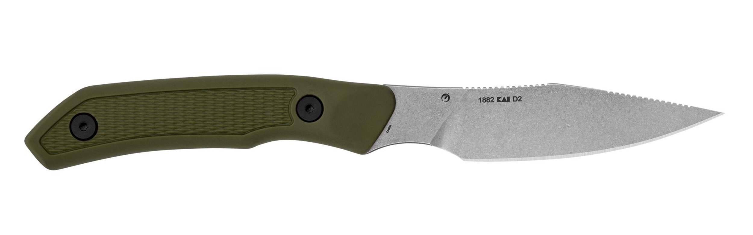 Kershaw Deschutes Caper Hunting Knife with Sheath, Boxed, Steel, 3.3-in, Olive Side_Right