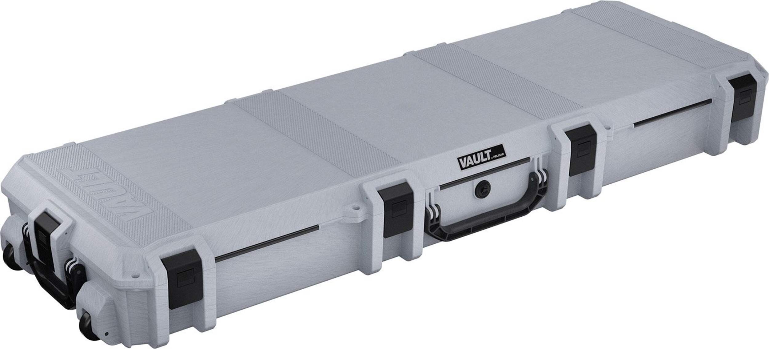 Pelican Vault Double Riflecase, Ghost Grey Front_Three_Fourths_Angled_Right