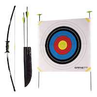 Barnett Lil' Buck Youth Kids' ComPound Bow Set with Arrows & Practice Target Front_Flat