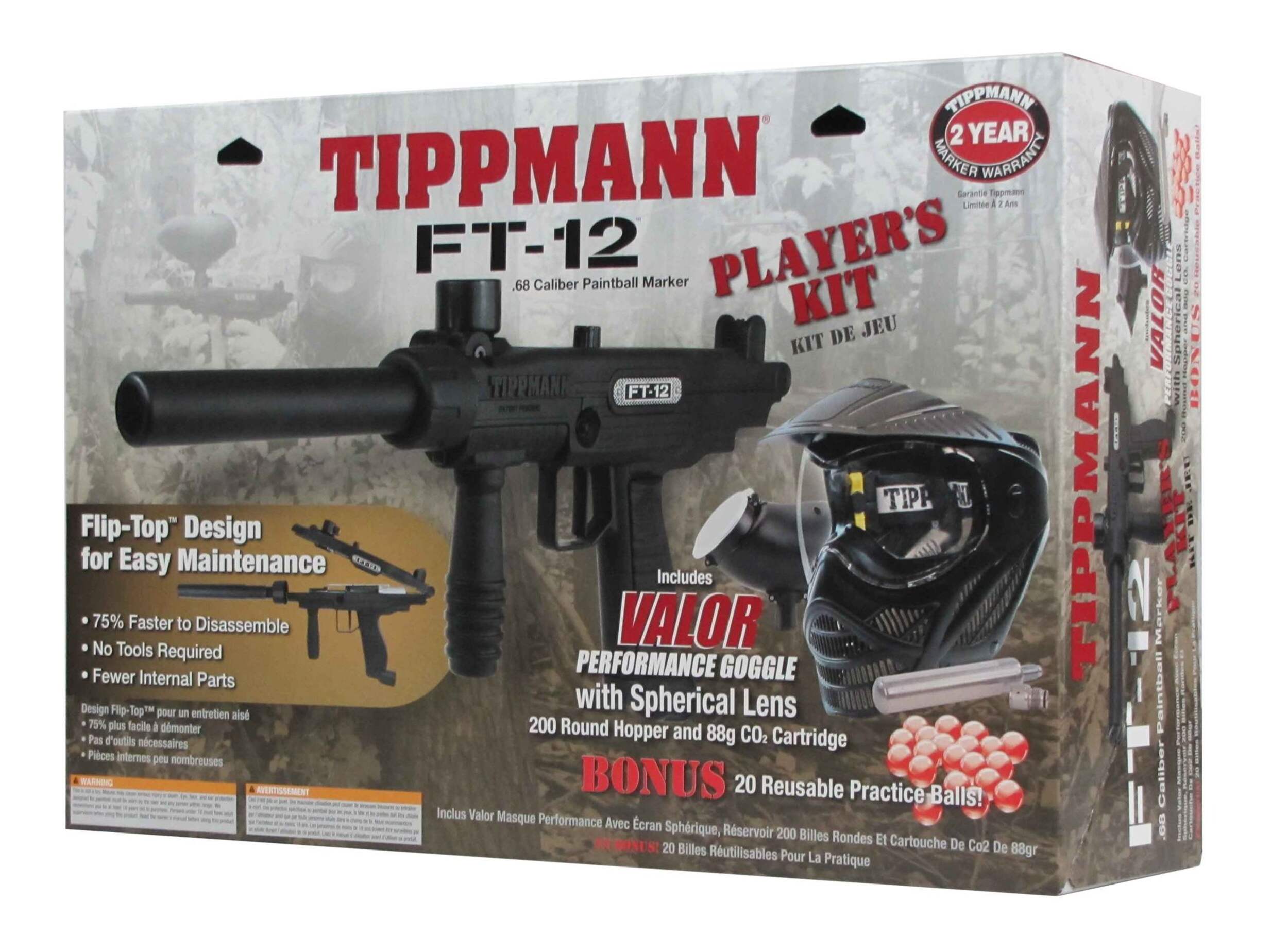 Tippmann FT12 Flip Top Paintball Marker Kit Front_Angled_Left