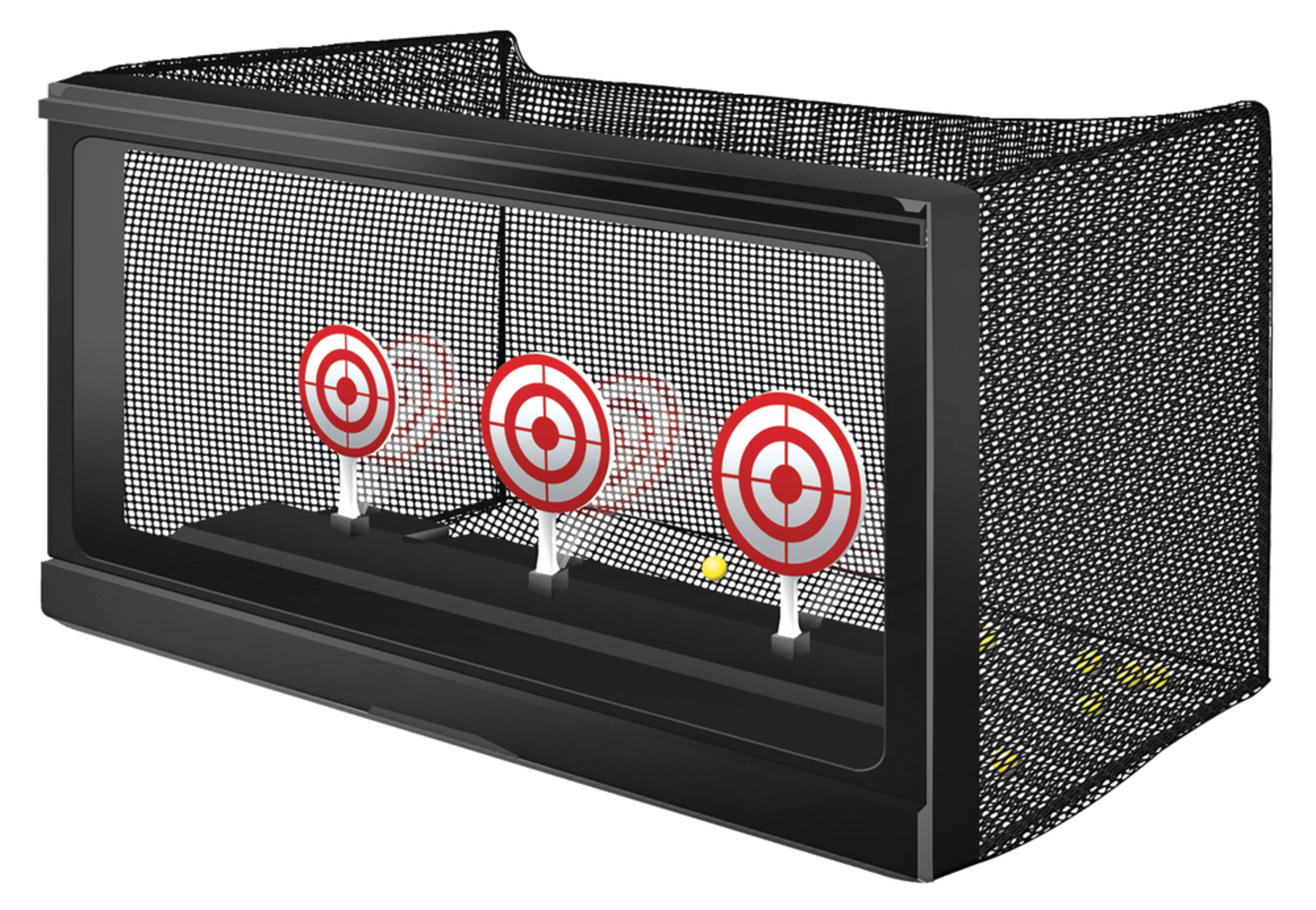 Crosman® Auto-Reset Airsoft Targets with Removable Mesh Trap, Indoor Use Front_Angled_Left