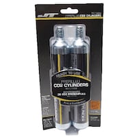 JT Prefilled Ready to Use CO2 Cartridges for Paintball, 90-g, 2-pk Front_Flat