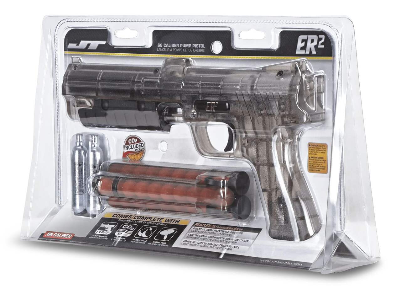JT ER2 Paintball Pistol Marker Kit Incl. Marker, Paintballs and Cartridges