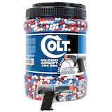 Colt Ultrasonic Airsoft BBs with Colt .25 Airsoft Pistol, .12-g, 10000-ct Front_Flat
