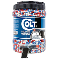 Colt Ultrasonic Airsoft BBs with Colt .25 Airsoft Pistol, .12-g, 10000-ct Front_Flat