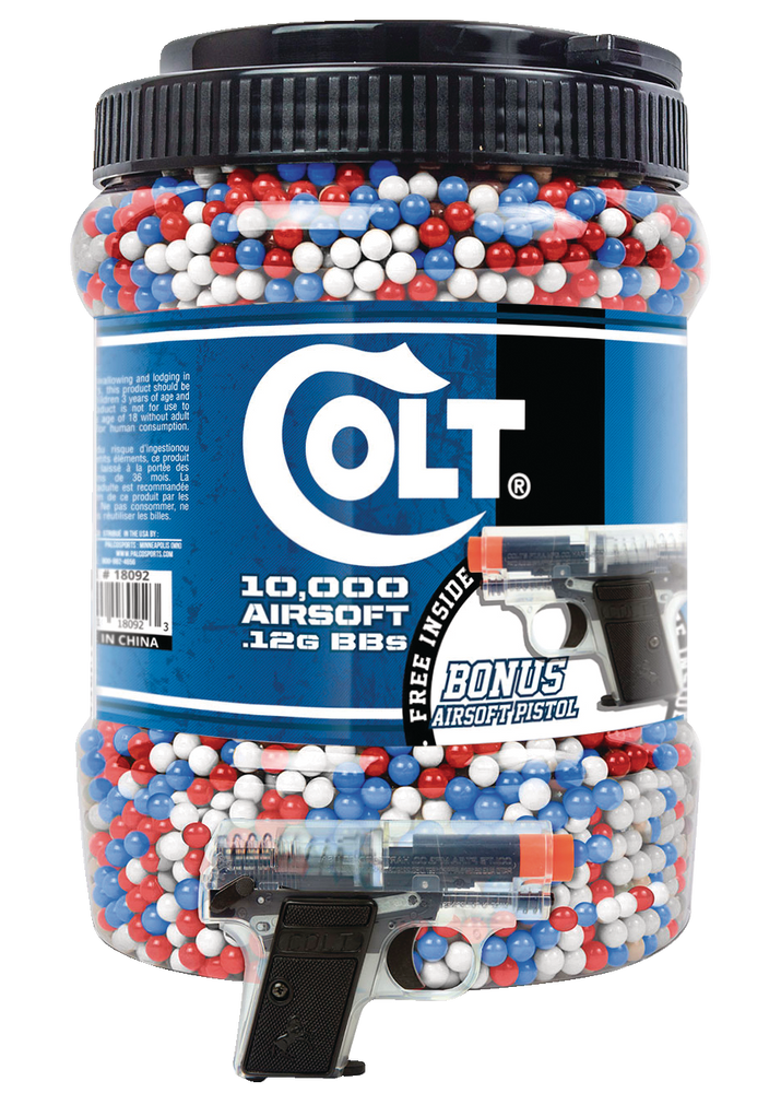 Ultrasonic Airsoft BBs with Colt .25 Airsoft Pistol, .12g, 10000ct