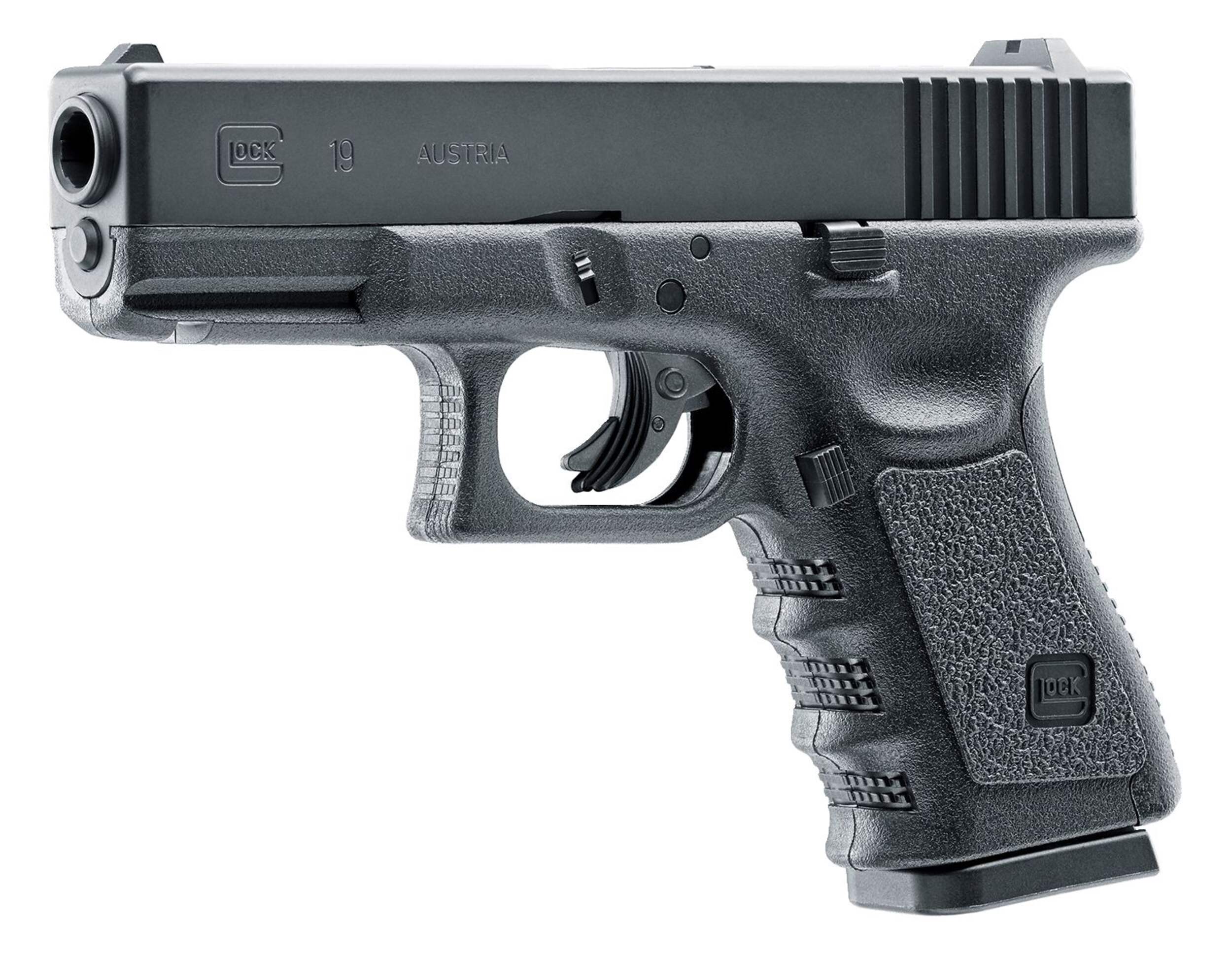 Pistolet à air comprimé au CO2 Umarex Glock G19, 3e gén, calibre .177 Front_Angled_Left