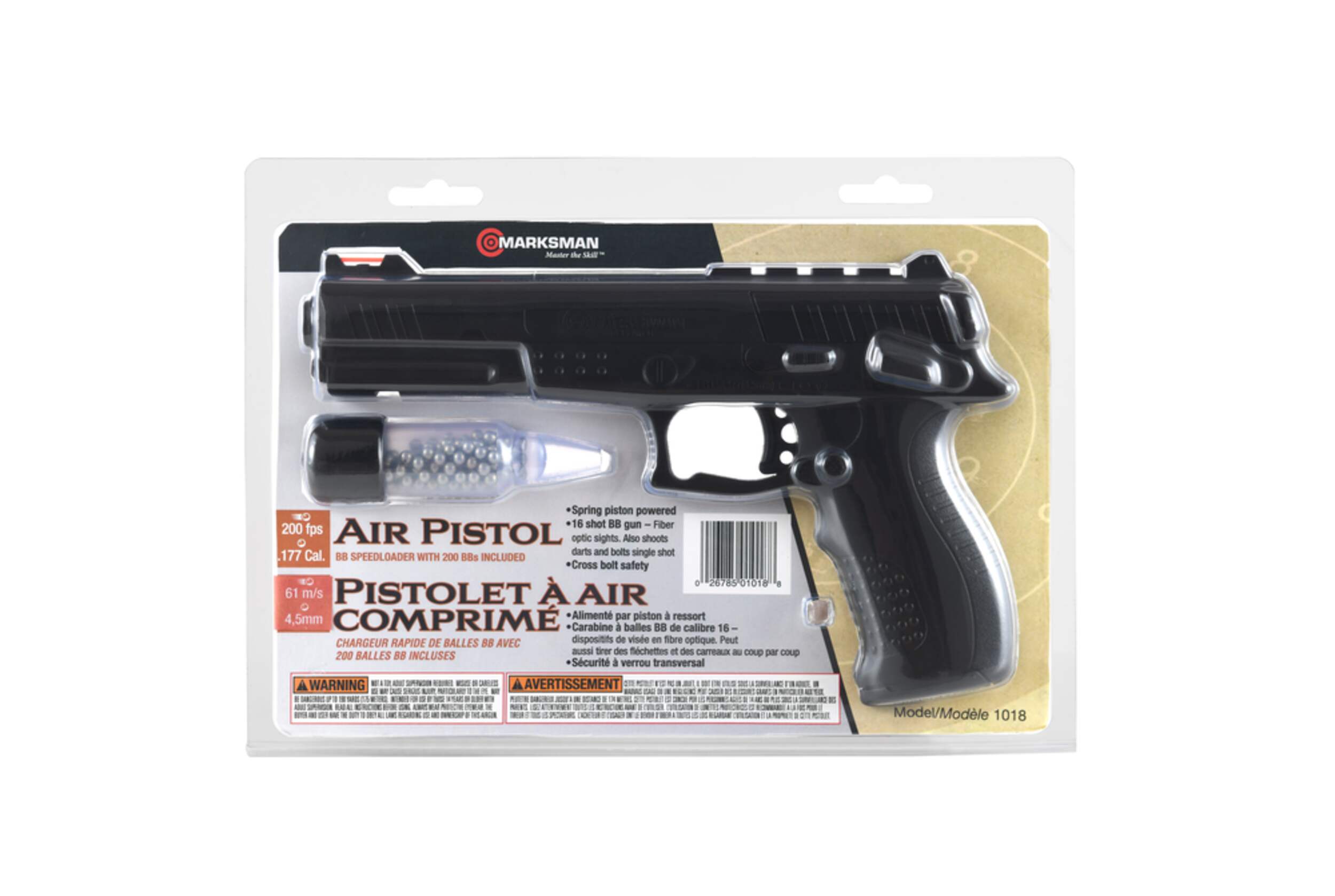 Marksman Model 1018 BB Repeater Air Pistol Front_Flat