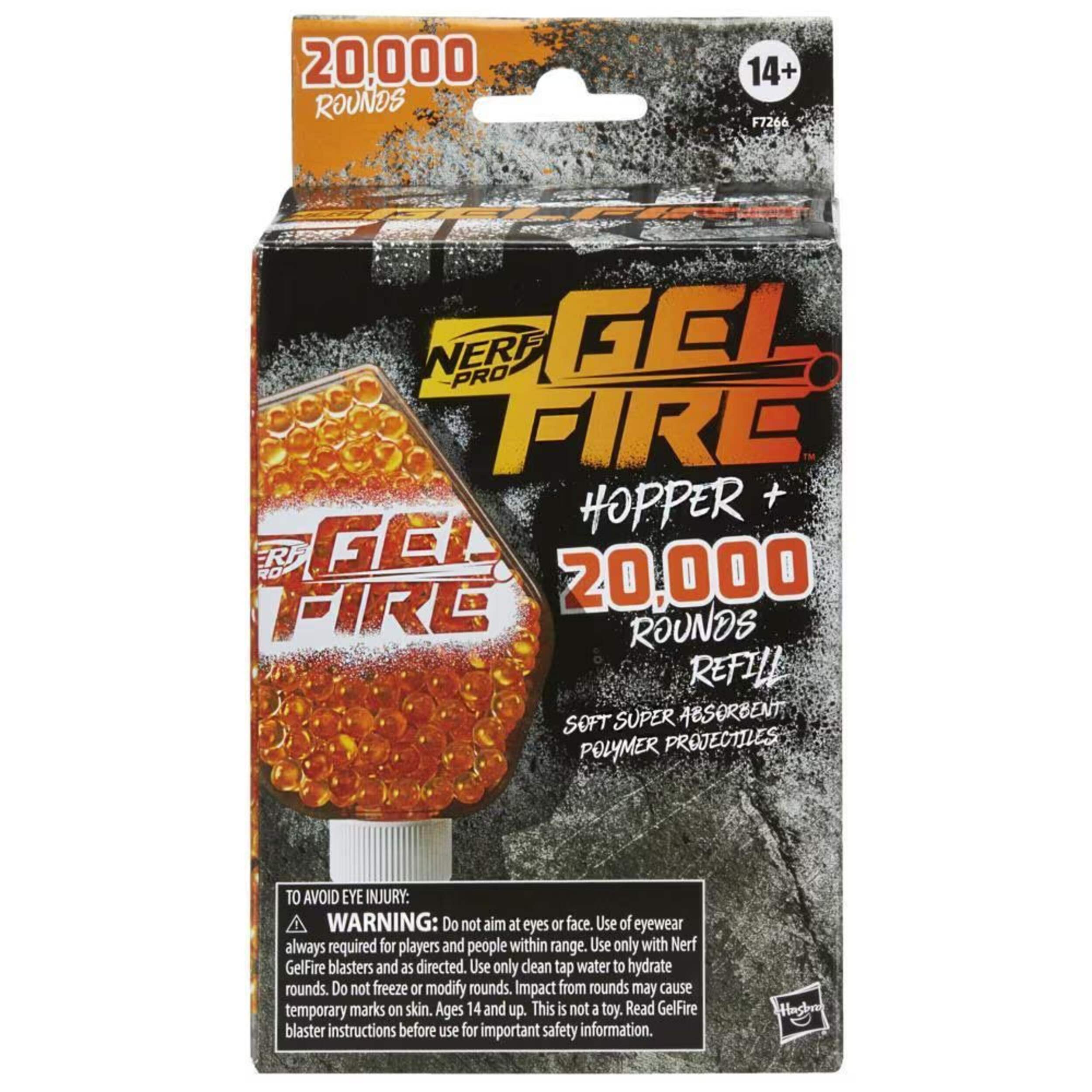 Nerf Pro Gelfire Orange Hopper, Plastic, Multi-Colour, 20,000-pk Front_Elevated