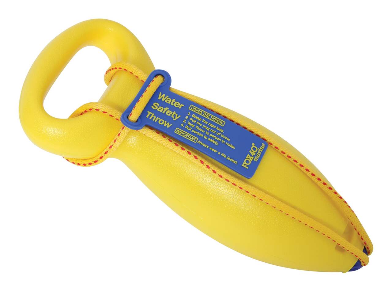 Fox 40 Boat Safety Rope, Yellow, 3/8-in x 50-ft