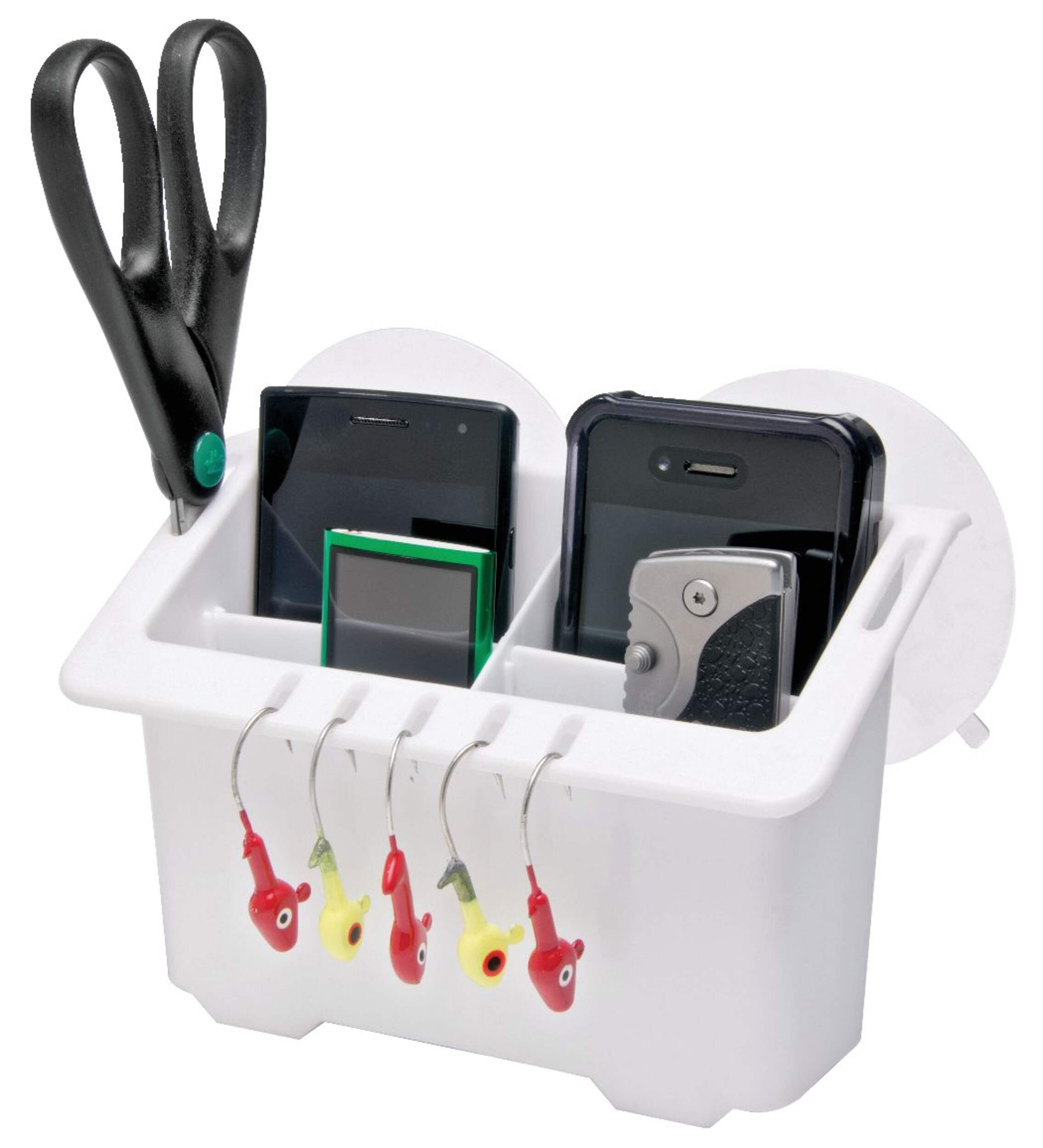 Shoreline Marine Electronics Caddy with Suction Cups, 6 W x 3-½ D x 4-½-in H Front_Angled_Left