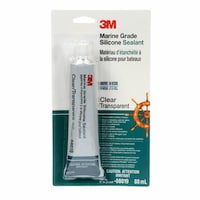 Scellant en silicone 3M de qualité nautique, transparent, 88 mL