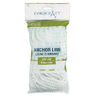 Blueline Nylon Anchor Line, Twisted, 3/8-in, 50-ft