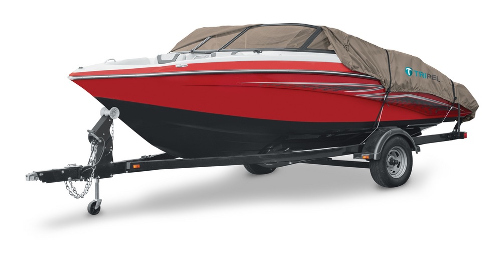 TRIPEL Waterproof Fabric Boat Cover, UV Protection, 17ft19ft