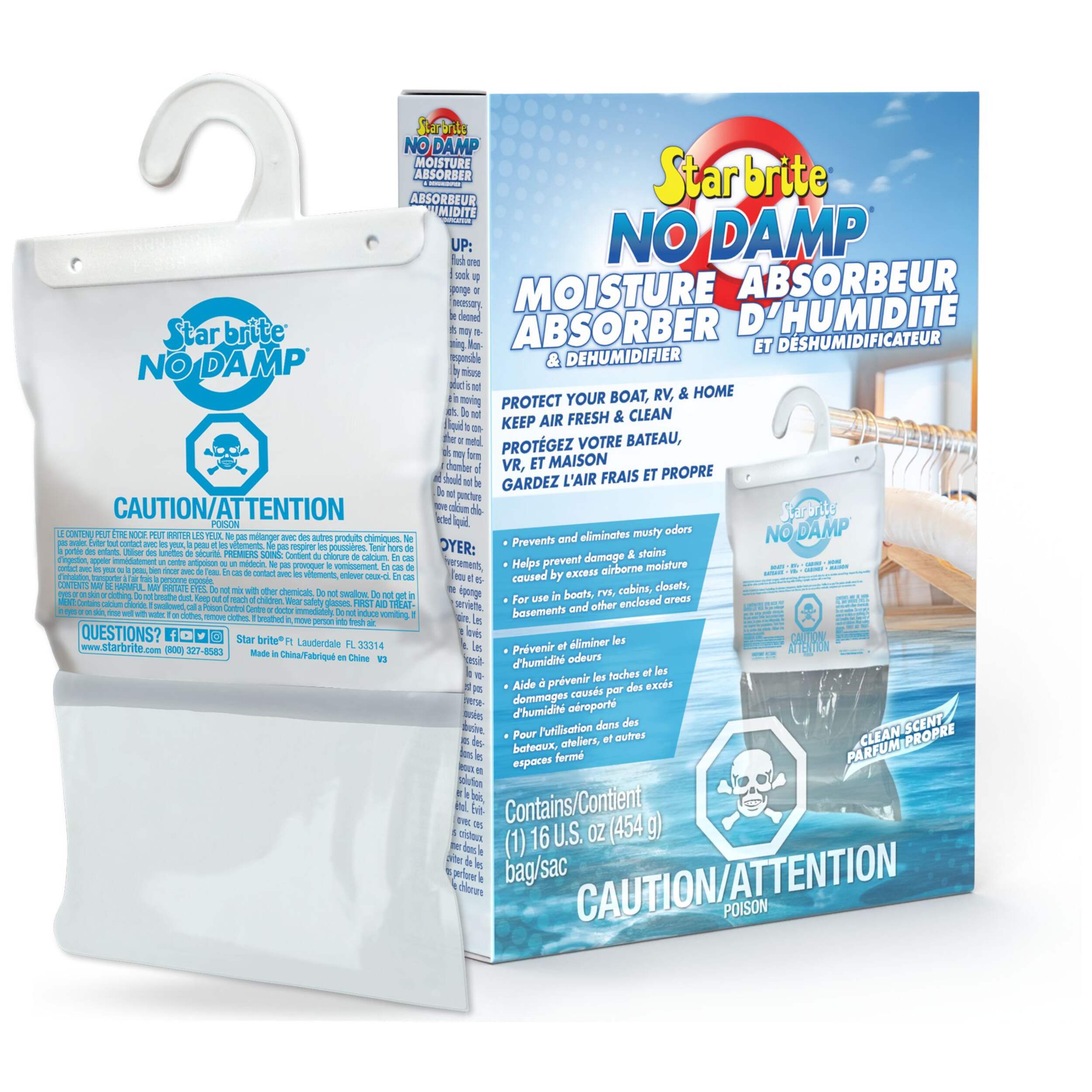 Star Brite No Damp Moisture Absorber & Dehumidifier Hanging Bag Composite_or_Mixed