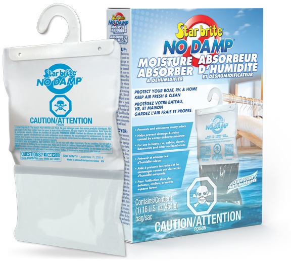 Star Brite No Damp Moisture Absorber & Dehumidifier Hanging Bag