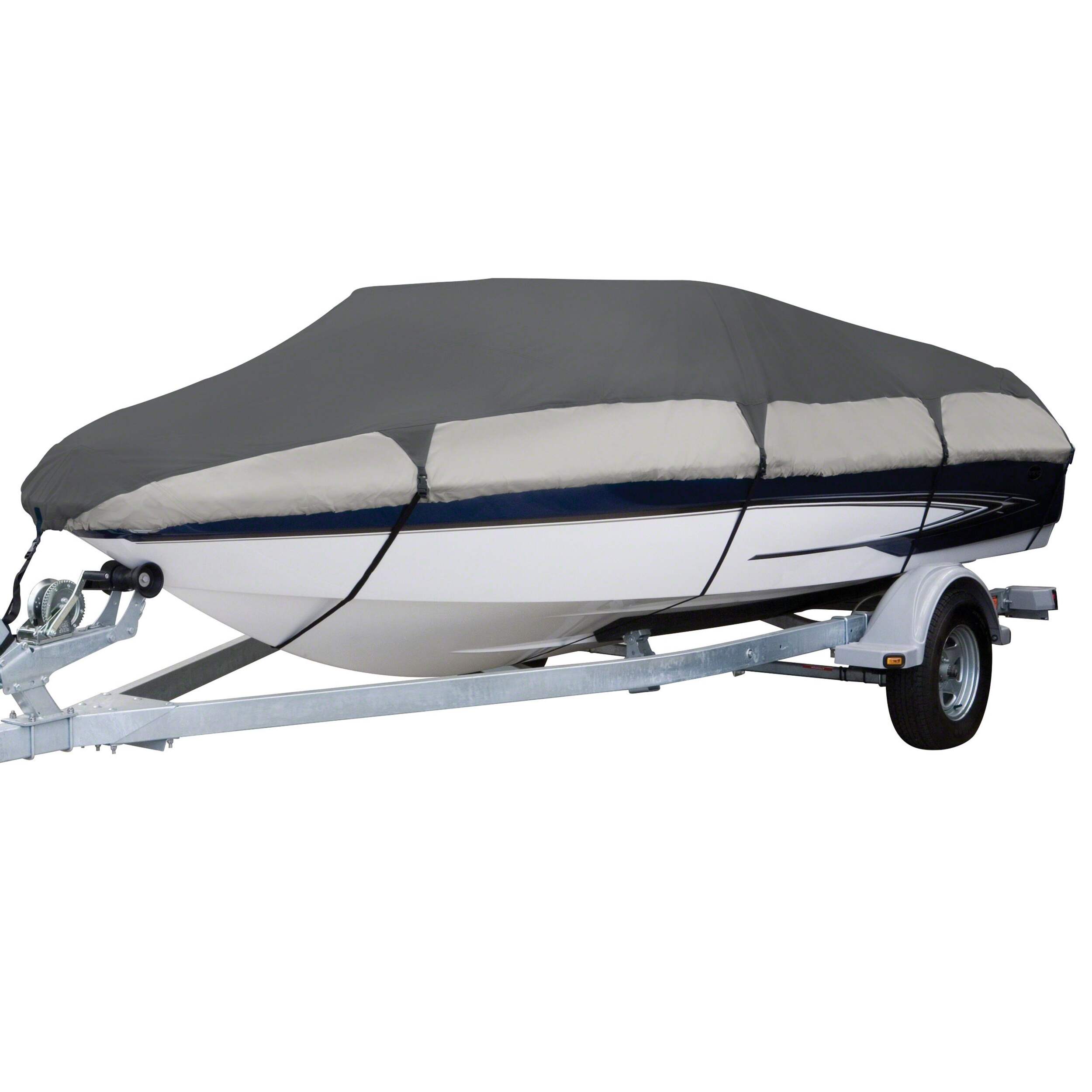 Classic Accessories Orion Deluxe Boat Cover, Fits Boats 16-18.5-ft in Length Front_Three_Fourths_Angled_Left