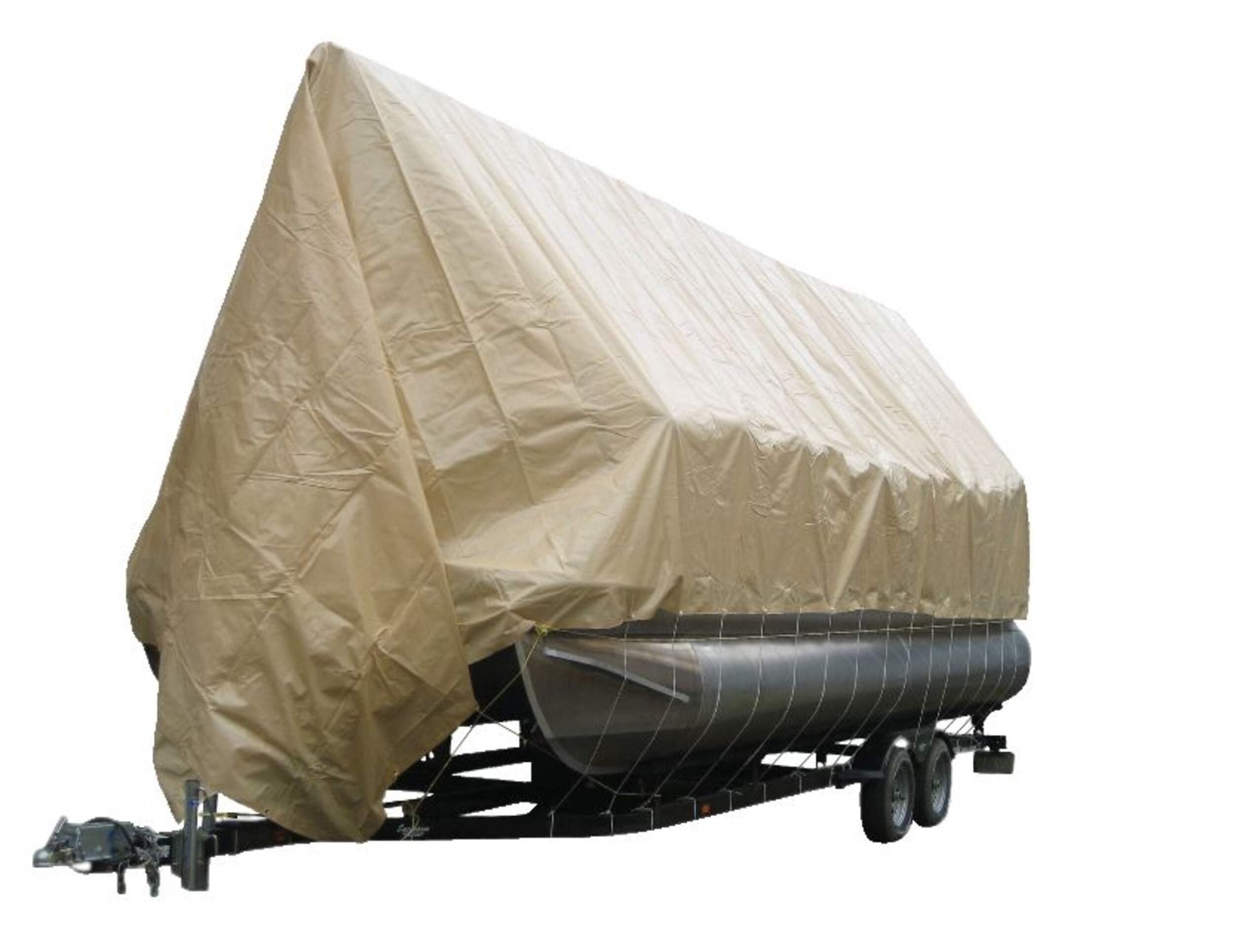Navigloo Pontoon/Fishing Boat Storage System with Tarp, 18-ft x 26-ft Front_Angled_Left