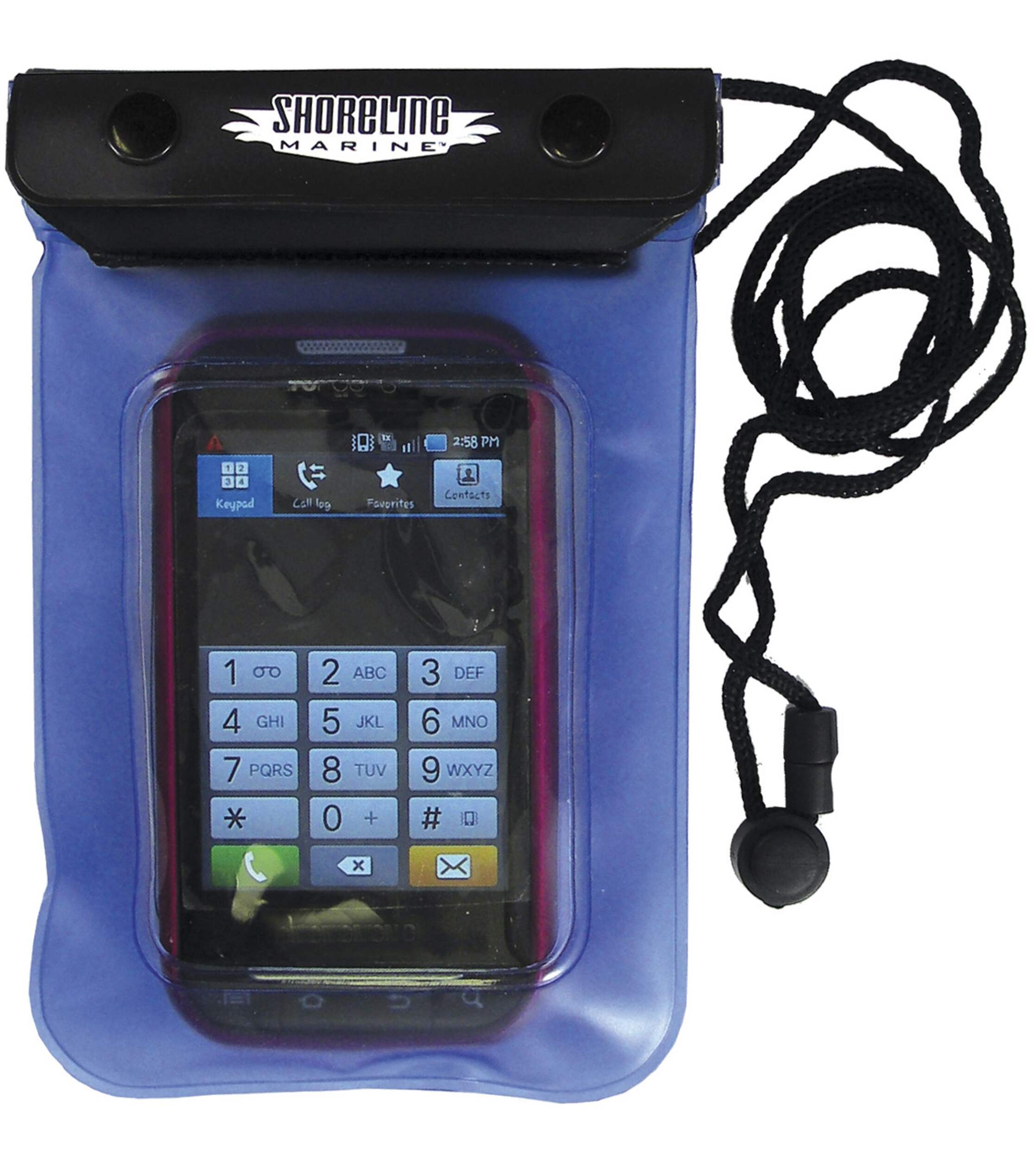Shoreline Marine Phone Protector, Dry-Pack PDA & MP3 Cell Phone Case, Waterproof, 4-in x 6-in Front_Flat