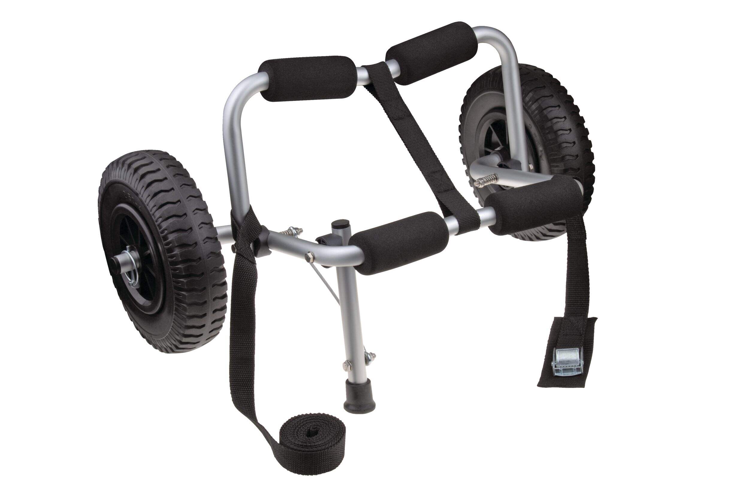 Mini chariot de kayak en aluminium avec sangles de retenue Front_Three_Fourths_Angled_Right