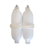 Flans d’ailes en vinyle nervurés Dock Edge Twin Eyes, gonflable, paq. 2, blanc, 5,5 x 20 po Front_Flat