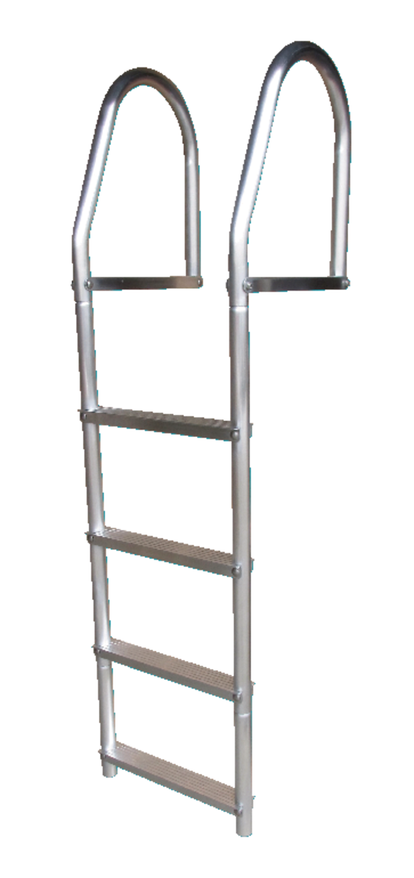 Dock Edge Dolphin™ Aluminum 4 Step Dock Ladder, Grey, 51.5-in L x 14-in W