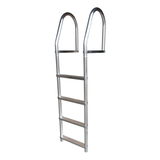 Dock Edge Dolphin™ 4-Step Aluminum Dock Ladder, Grey, 51.5-in L x 14-in W Front_Angled_Left
