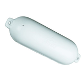 Dock Edge Vinyl Ribbed Twin Eyes Boat Fender, White, 8.5-in x 27-in Front_Angled_Right