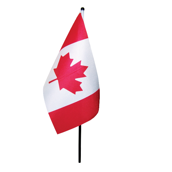 Small Boat Canada Flag with 14in Plastic Pole, 5 x 10in Canadian Tire