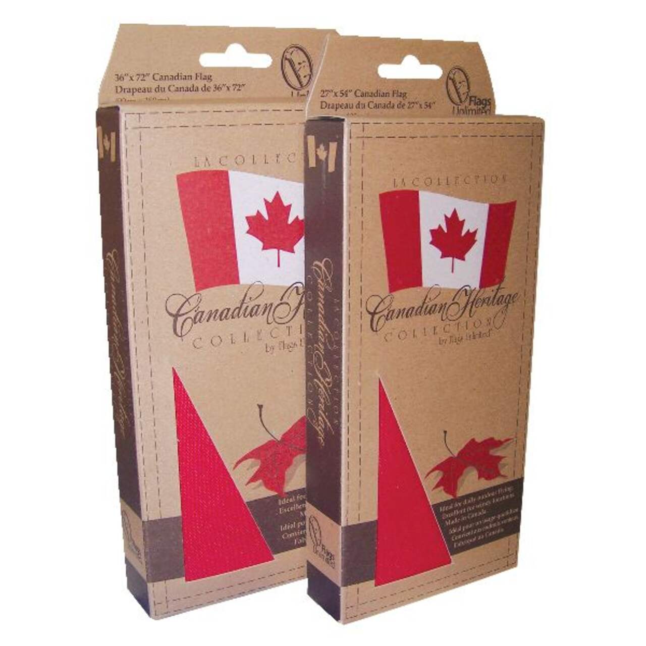 Flags Unlimited Polyester Canadian Heritage Deluxe Flag, Assorted Sizes
