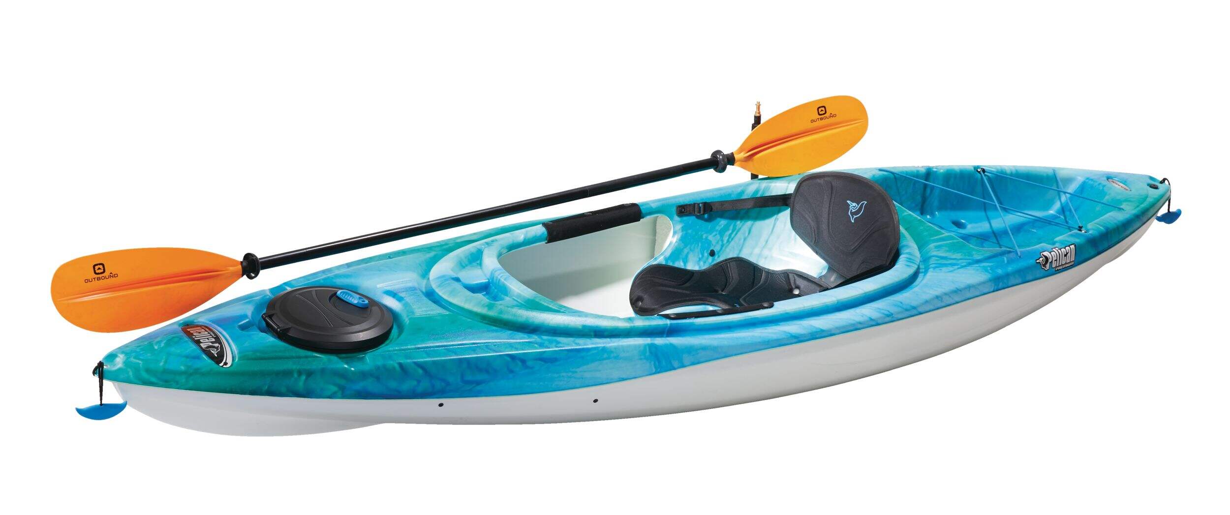 Pelican Maxim 100NXT Sitin 1Person Kayak, Aquamarine/White, 10ft
