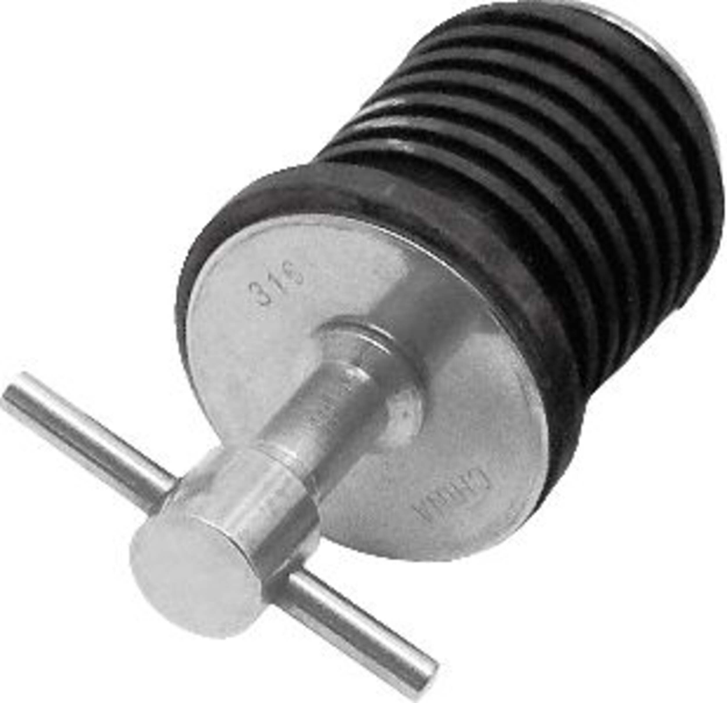 Invincible Marine Stainless Steel Twist Drain Plug, 1-in Front_Angled_Left
