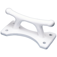 Big Rock Sports Classic Aluminum Dock Cleat, White, 6-in Front_Three_Fourths_Angled_Left