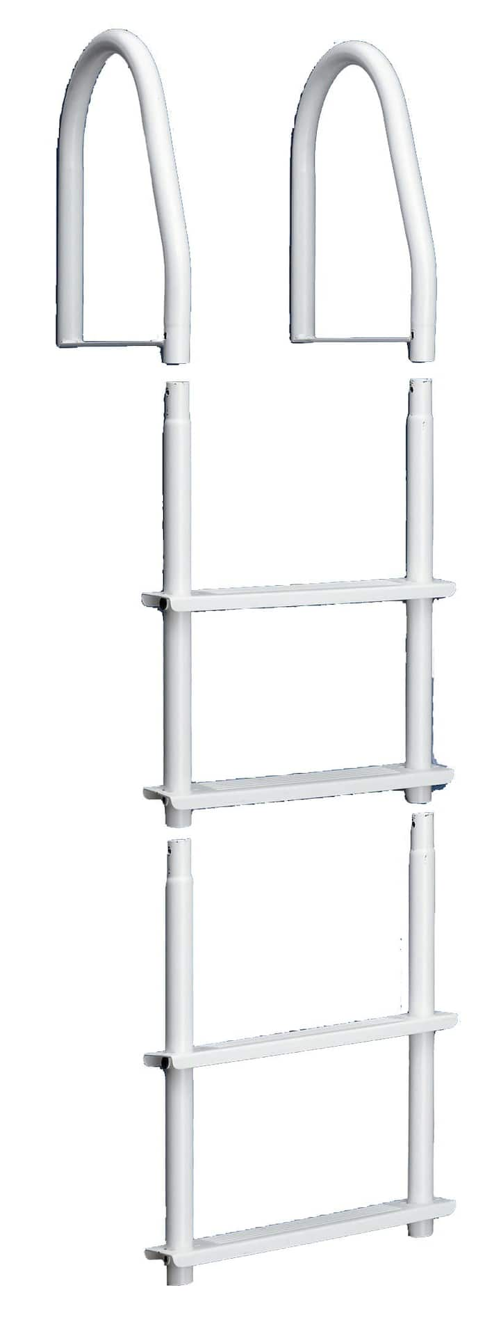 Dock Edge Dolphin™ Aluminum 4 Step Dock Ladder, Grey, 51.5-in L x