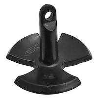 Leopard Vinyl PE Coated River Anchor, Black, 15-lb