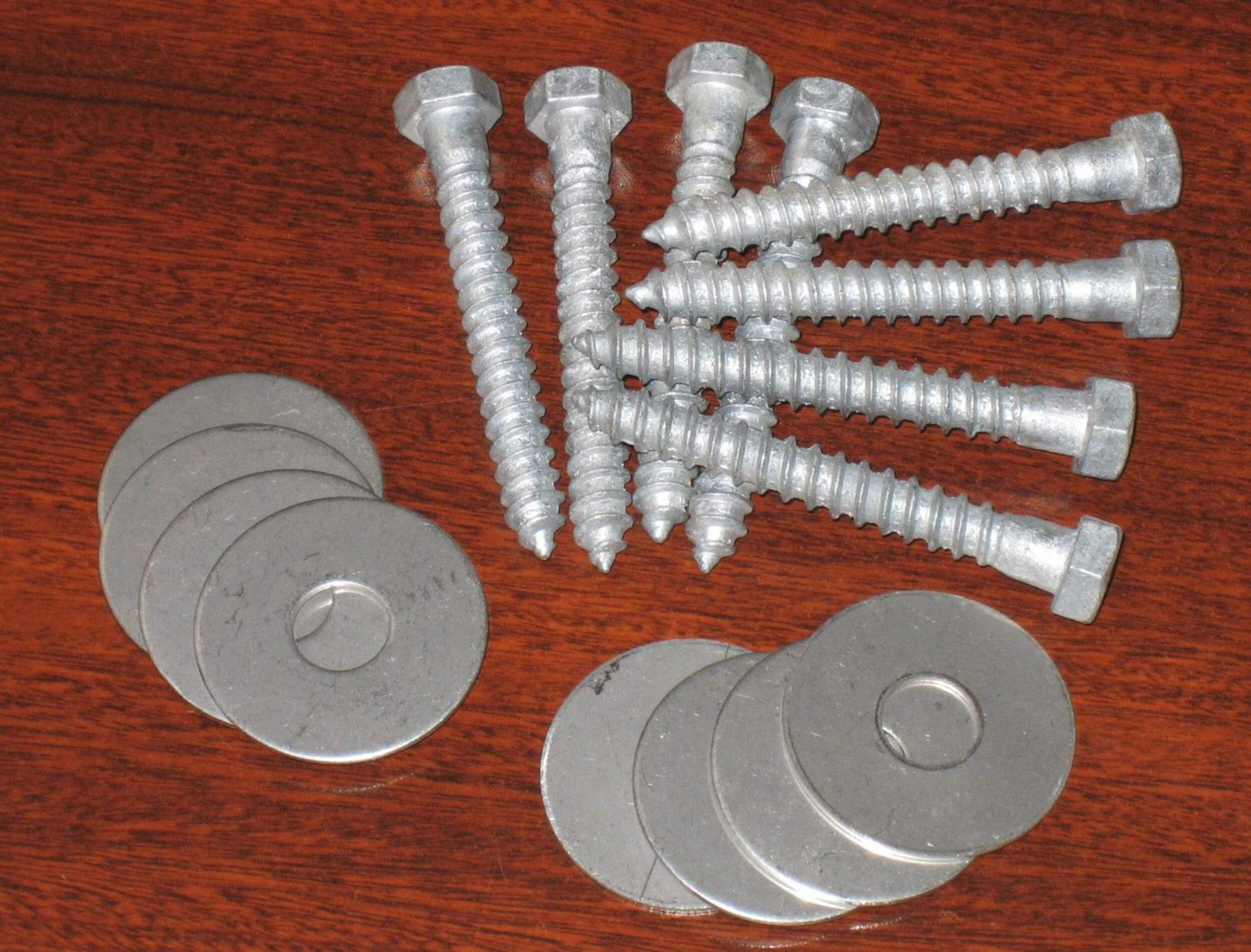 Dock Edge Galvanized Steel Lag Bolts, 8pk, Grey, 3/8in Canadian Tire