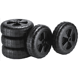 Dock Edge Polyethylene Rolling Dock Wheel, 700 lbs Capacity Per Wheel, Black, 24-in Composite_or_Mixed