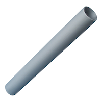 Tuyau de patte simple Dock Edge Galvalume, 6 pi 8 po Front_Angled_Right