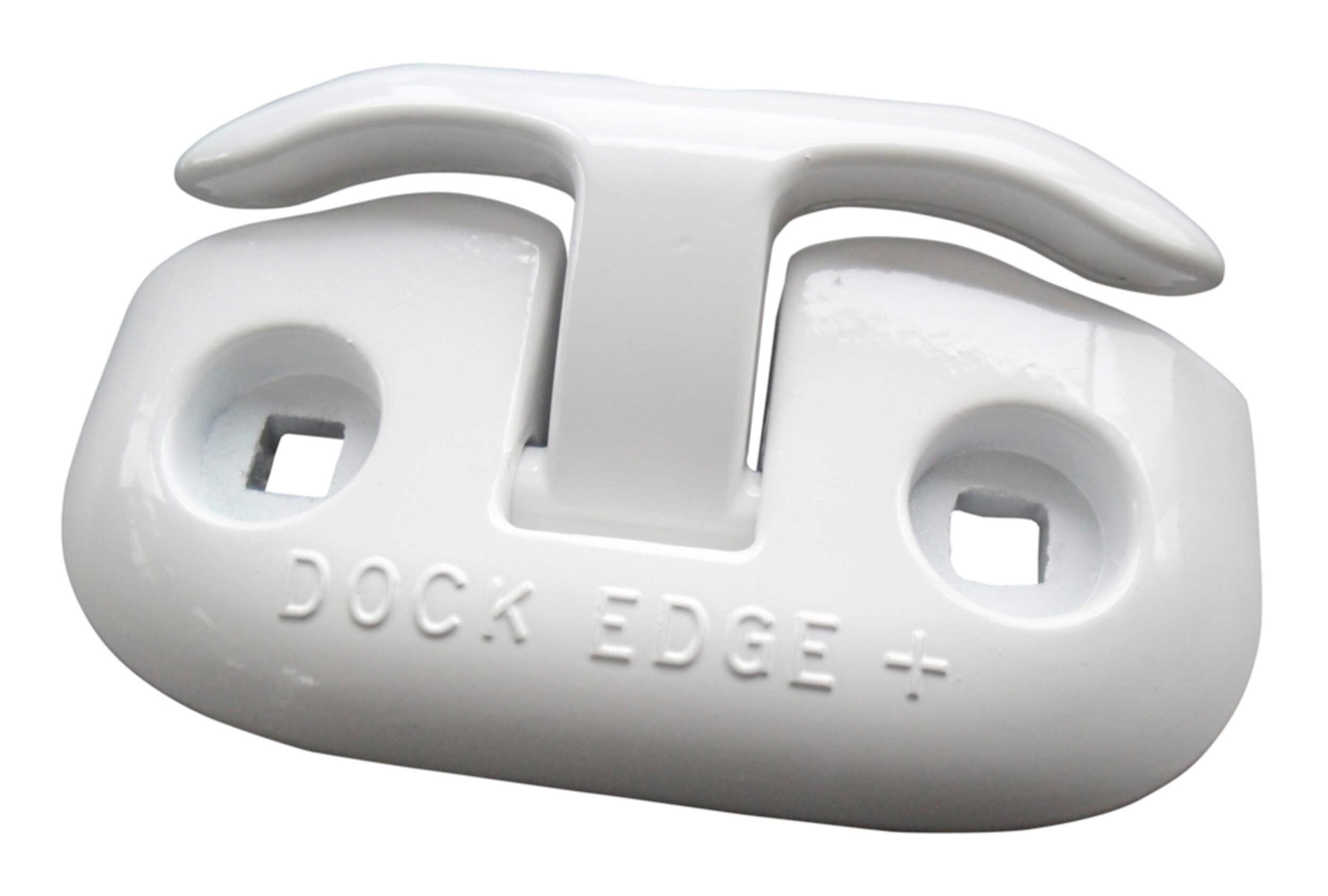 Dock Edge Aluminum Flip-Up Dock Cleat, White, 6-1/2-in x 4-in Overhead_Plunge