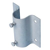 Dock Edge Stationary Galvanized Steel Dock Side Leg Holder, 5-1/4-in x 6-in Front_Angled_Left