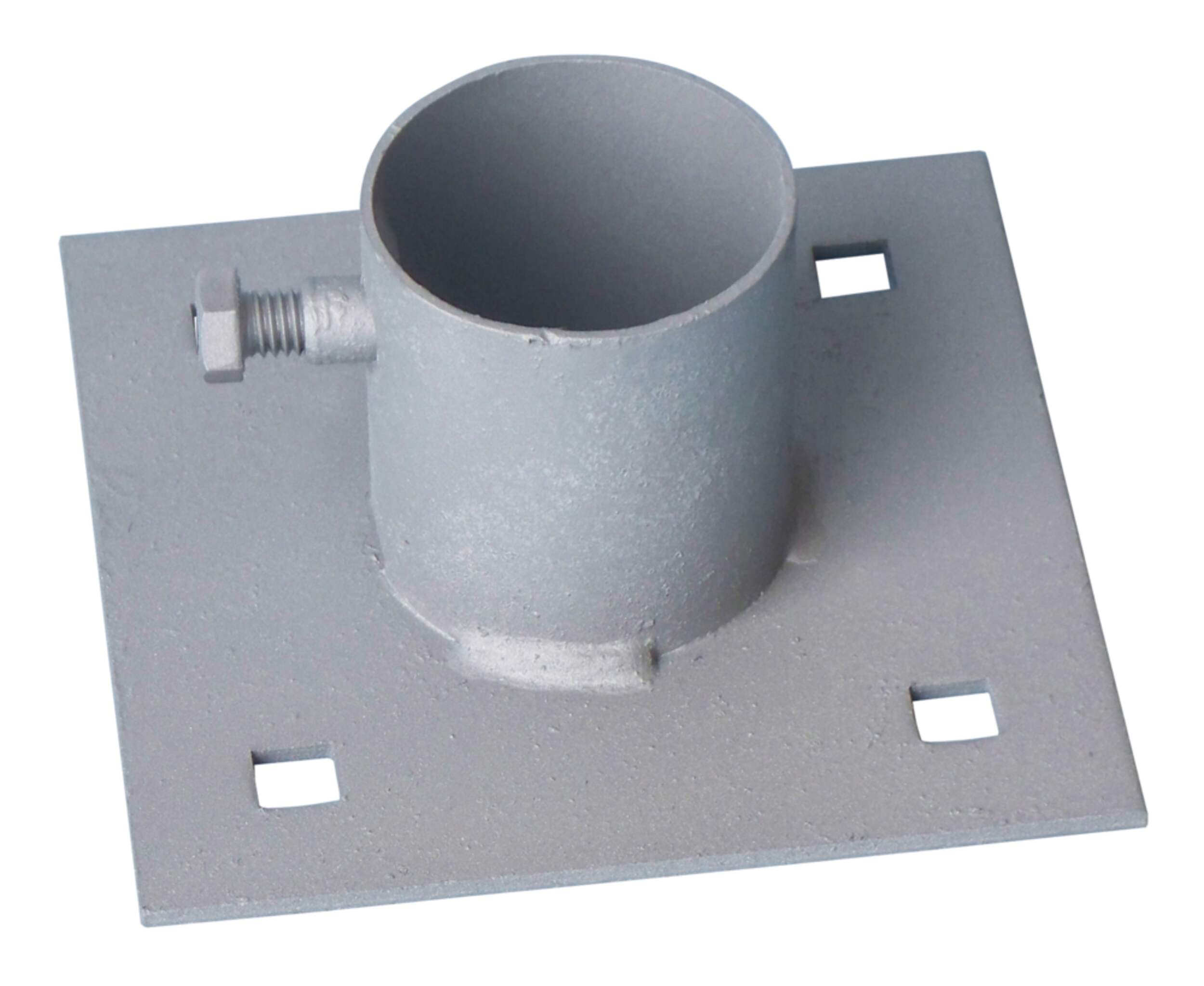 Quincaillerie pour plaque de base de quai fixe en métal galvanisé Dock Edge, 1/8 po Front_Angled_Left